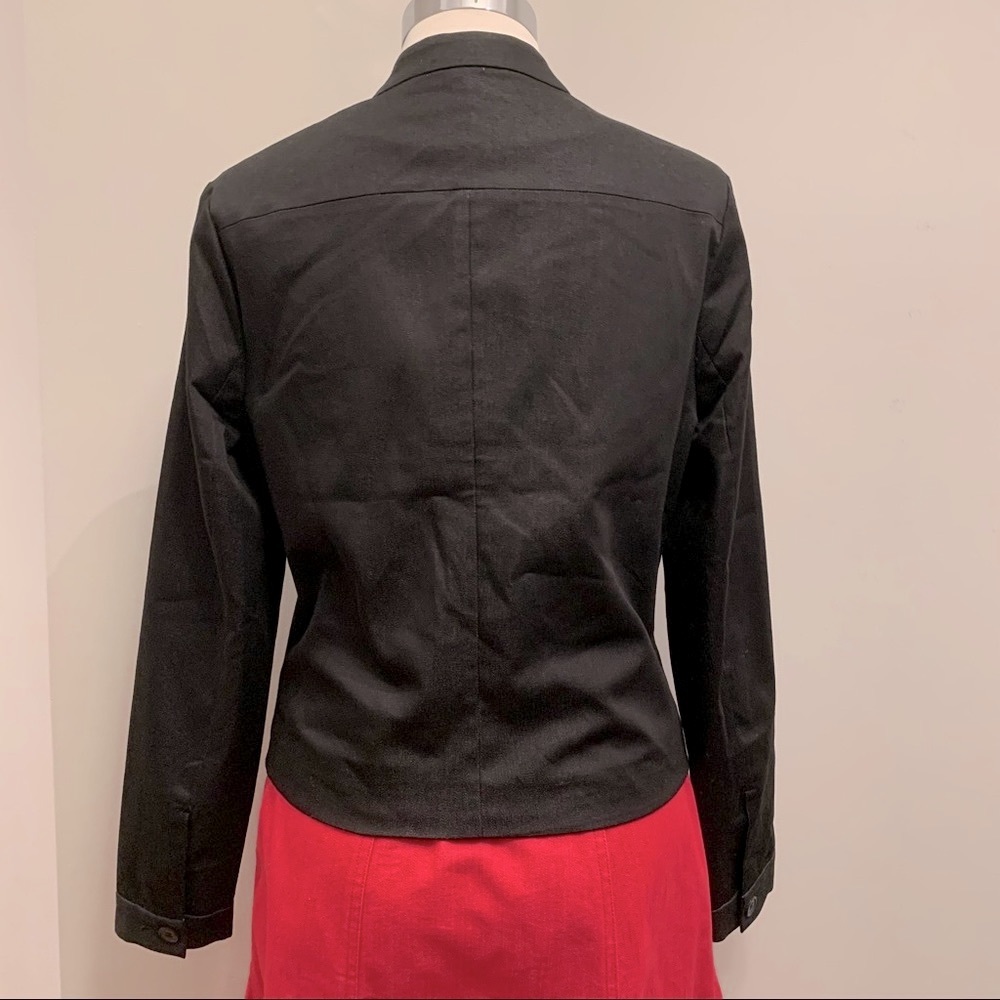 Jacob Women’s Black Zipped Cotton Blend Lightweight Jacket, Size 9/10 - Picture 3 of 12